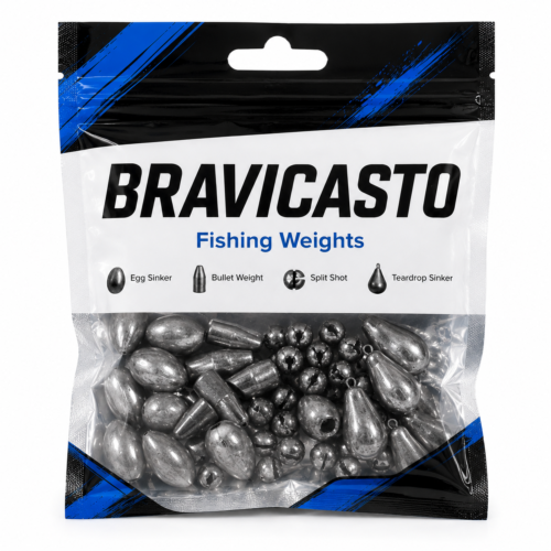 BRAVICASTO Fishing Weights Assorted Sinker Pack